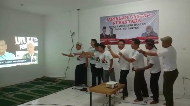 Relawan JAGA-NU Kota Tangerang Gelar Nonton Bareng Debat Capres & Cawapres.