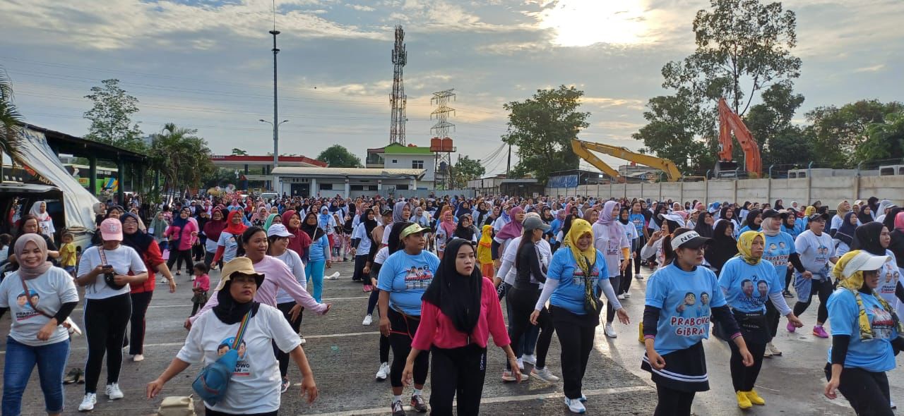 Warga Kota Tangerang Sangat Antusias Pesta Rakyat dan Senam Gemoy Prabowo-Gibran.