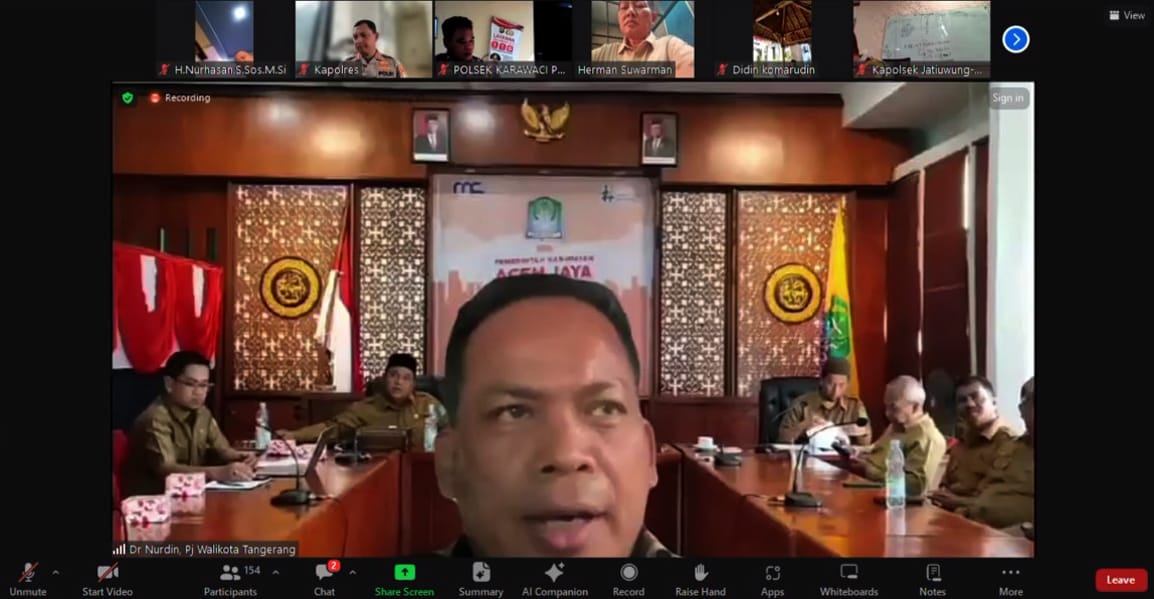Pj Wali Kota Tangerang Minta Seluruh Komponen Berkoordinasi dan Berkolaborasi Terkait Antisipasi Potensi Kerawanan Dalam Pemilu.
