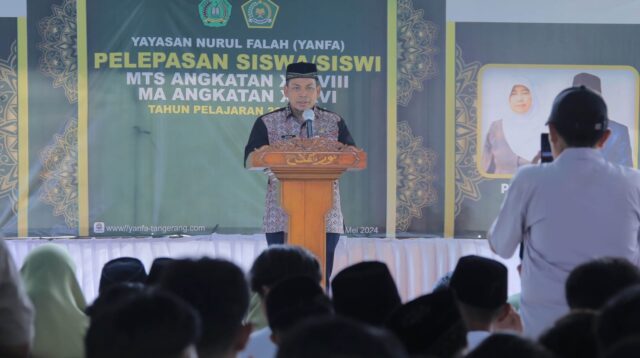 Pj Wali Kota Menghadiri Pelepasan Siswa MTs Yayasan Nurul Fallah.