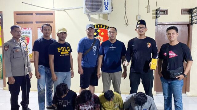 Polsek Banjar Tangkap Empat Pelaku Pencurian Rumah Kontrakan.