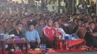 Kapolres Pasuruan Kota Titip Pesan Pilkada Damai Saat Nobar Indonesia Vs Filipina