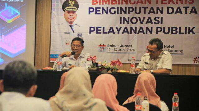 Sekda Kota Tangerang Buka Kegiatan Bintek Penginputan Data Inovasi.