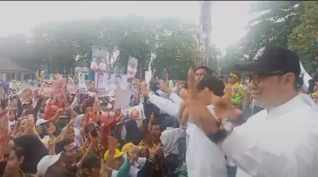 Kampanye Damai Pilkada di Alun-Alun A.Yani Didominan Pendukung Sachrudin-Maryono.