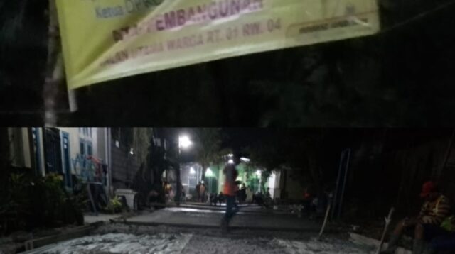 Proyek Betonisasi Jalan Perum Taman Kota Rajeg Diduga Menjadi Manipulasi Politik.