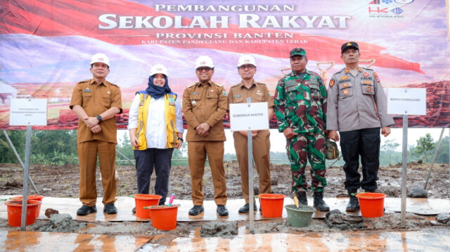 Gubernur Andra Soni Letakkan Batu Pertama Pembangunan Sekolah Rakyat di Banten.