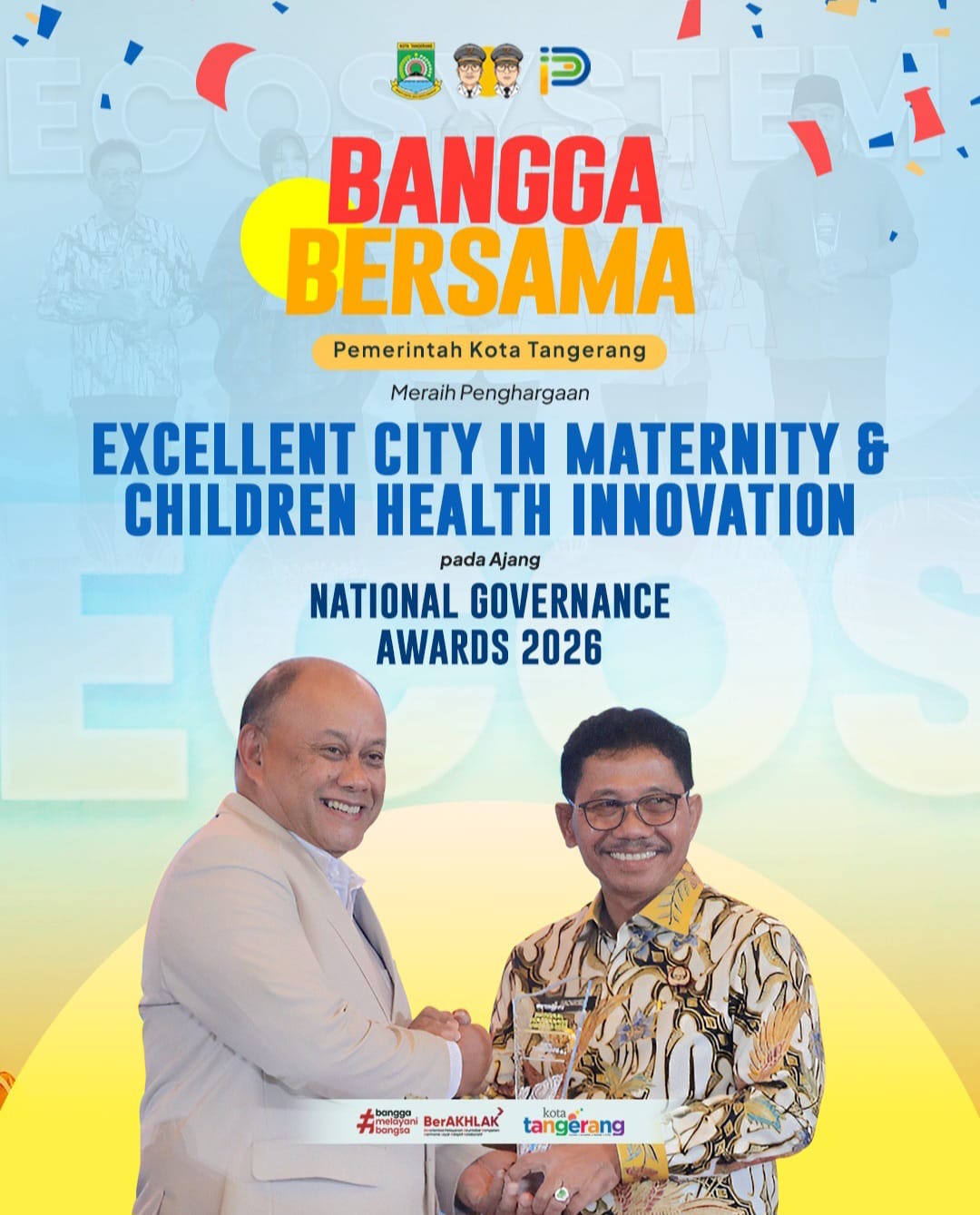 Pemkot Tangerang Raih Penghargaan Nasional Kesehatan Ibu dan Anak.