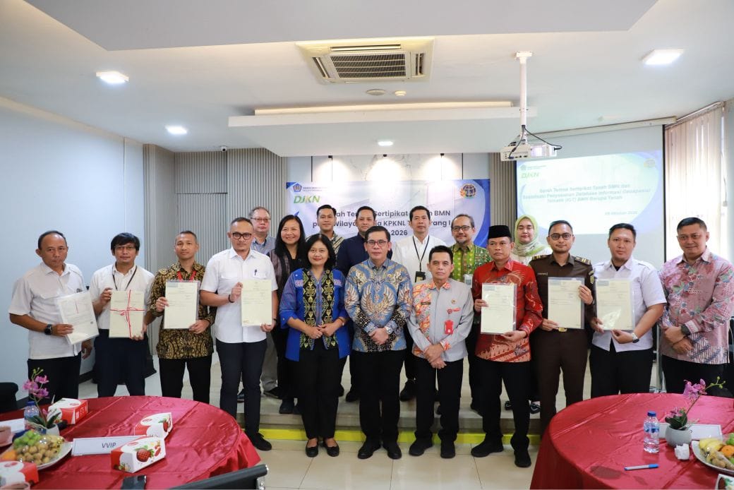 Dukung Proyek Strategis Nasional, Kantor Pertanahan Kota Tangerang Serahkan 18 Sertipikat BMN Jalan Tol Senilai Rp729 Miliar.